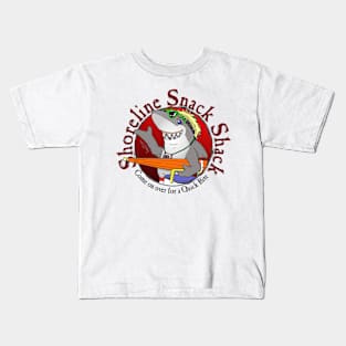 Vintage Classic Beach Store Logo Shoreline Snack Shack Kids T-Shirt